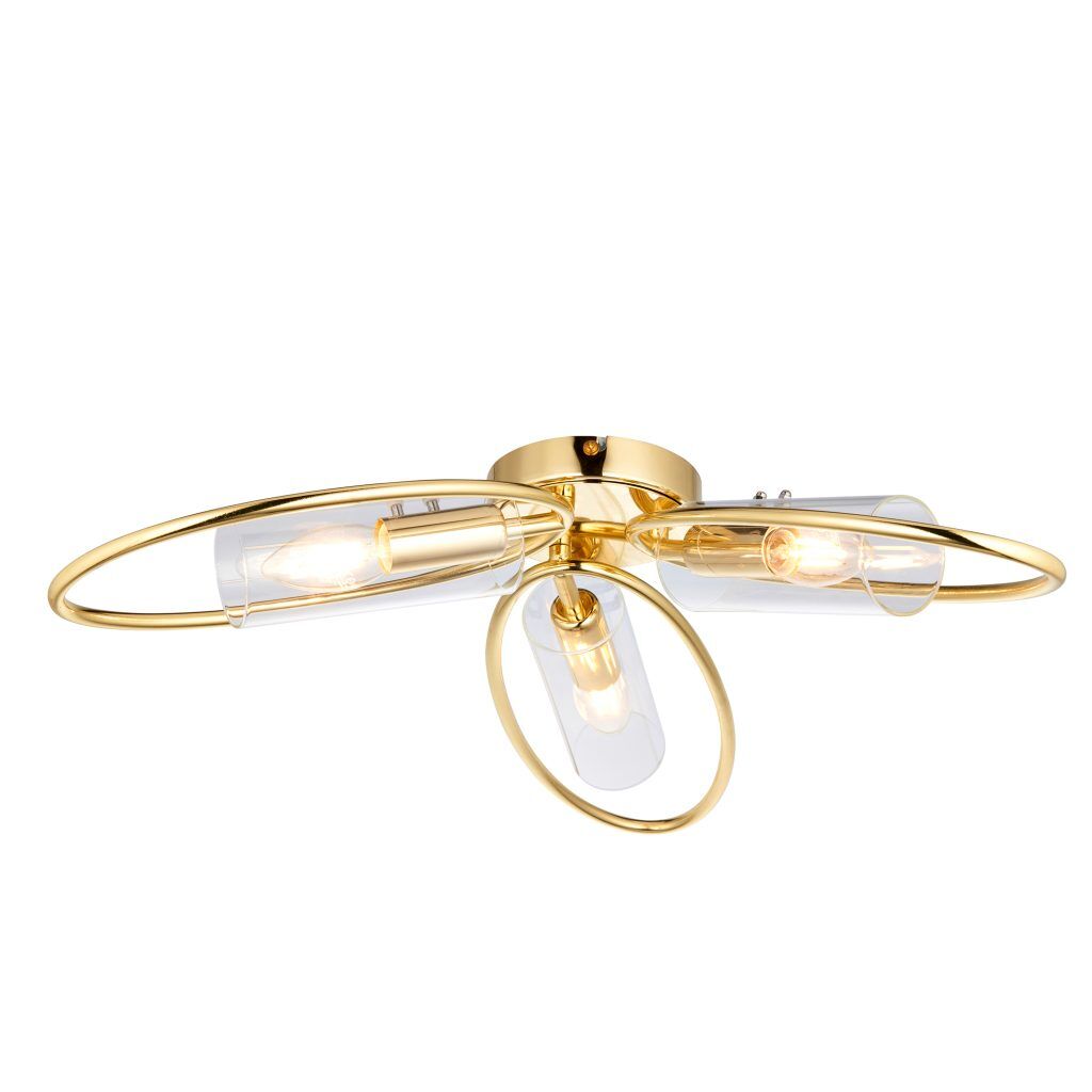 Gallery Direct Amari 3 Ceiling Polished Brass | Shackletons
