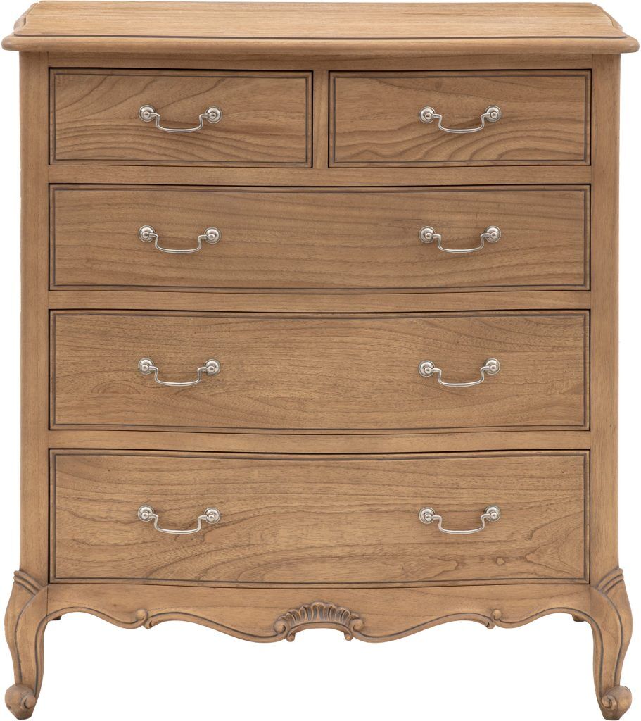 Gallery Direct Chic 5 Drawer Chest Weathered | Shackletons