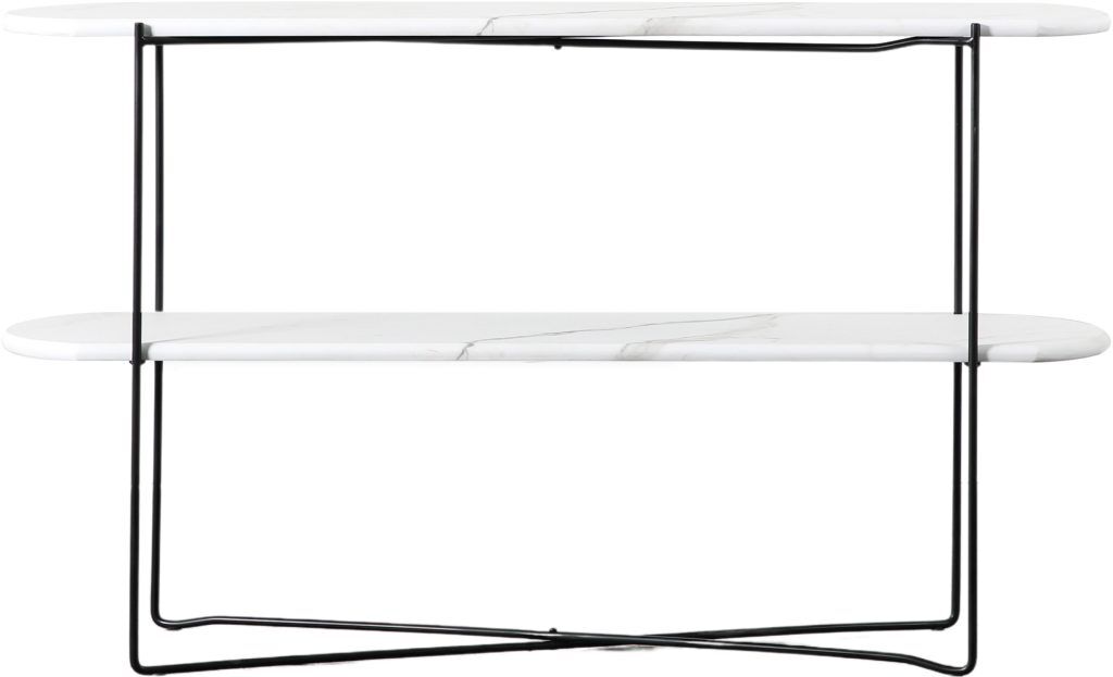 Gallery Direct Linford Console Table White Marble | Shackletons