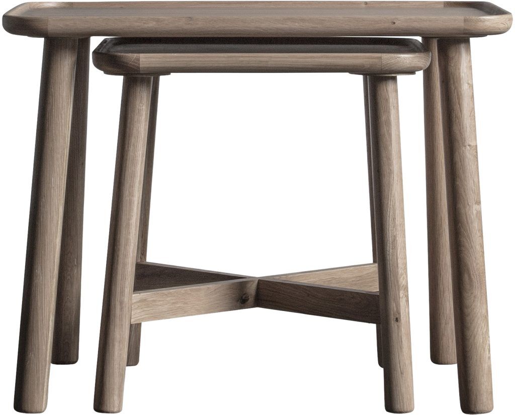 Gallery Direct Kingham Nest Of 2 Tables Grey | Shackletons