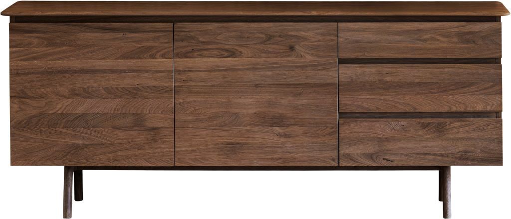 Gallery Direct Madrid 2 Door3 Doorwr Sideboard Walnut | Shackletons
