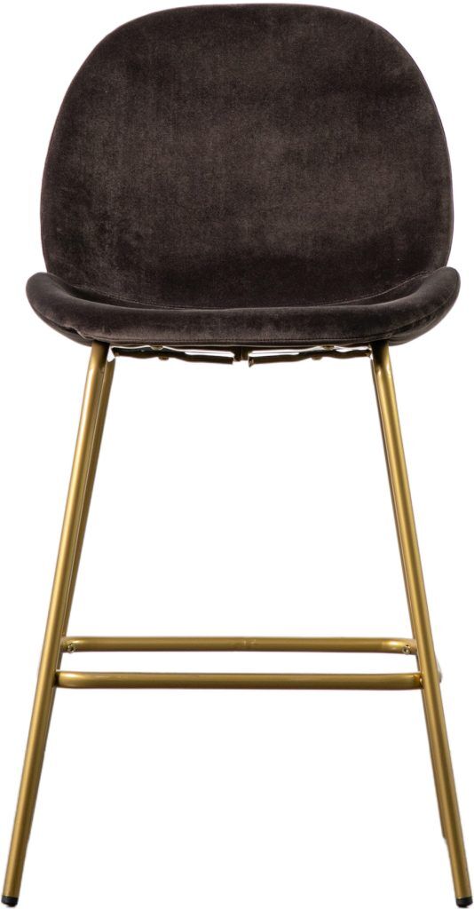 Gallery Direct Flanagan Stool Chocolate Brown Velvet Set of 2 | Shackletons