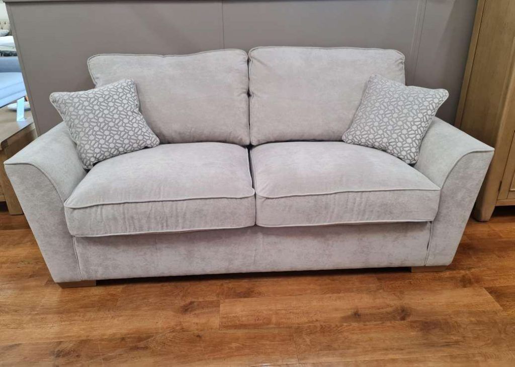 Bentley 3 Seater Sofa Standard Back in Kingston Silver | Shackletons