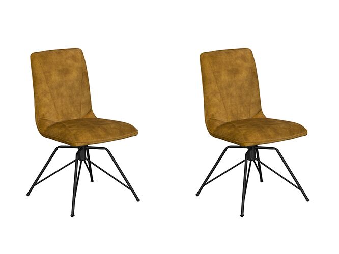 Pair of Baker Lola Dining Chairs Gold | Shackletons