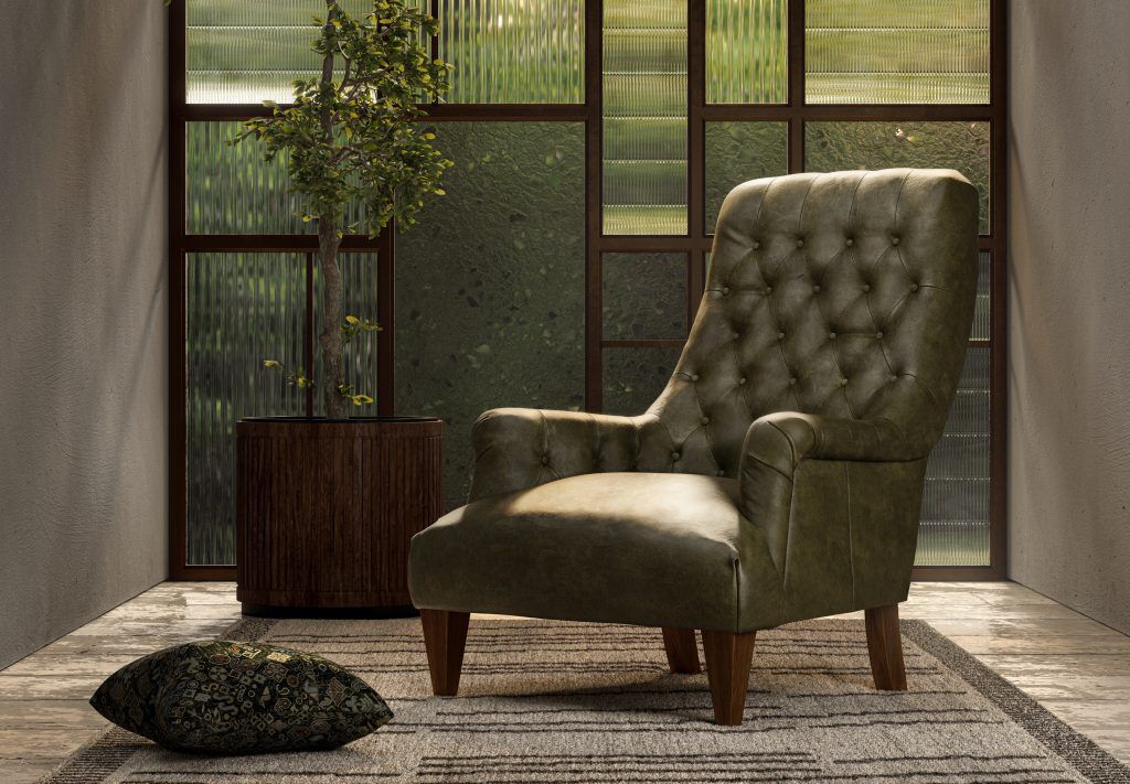 Alexander James Jojo Accent Chair in Kodak Palm Leather | Shackletons